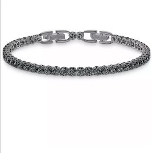 Swavorski unisex hematite crystal tennis bracelet